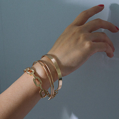3PC Geometric Bangle Set