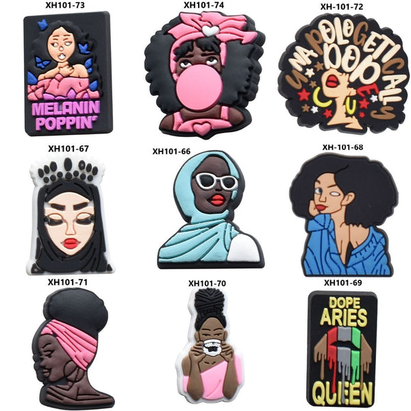 Melanin Queen Crocs Charm-03