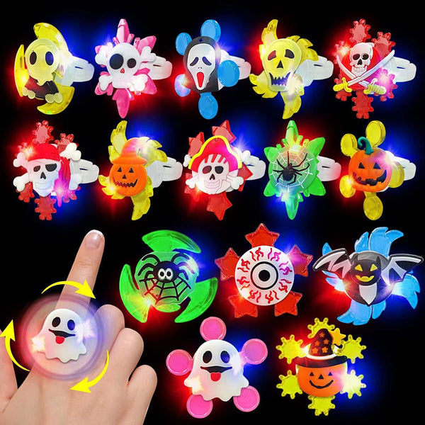Halloween Glowing Spinning Top Ring