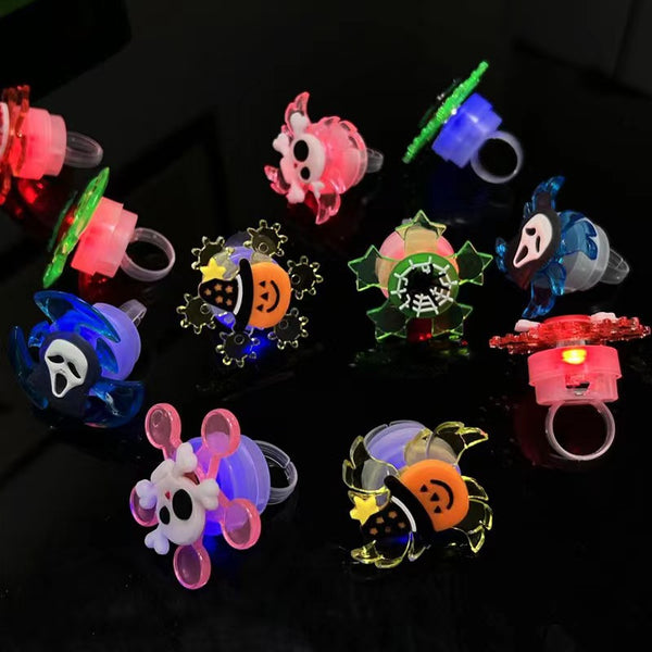 Halloween Glowing Spinning Top Ring