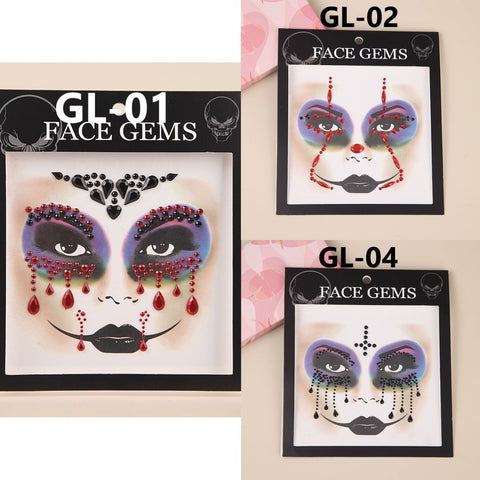 Halloween Ghost Face Gems