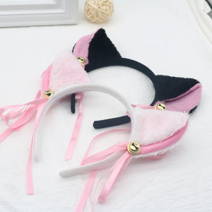 Plush Kitty Headband With Bells