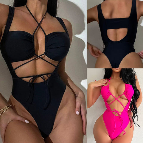 1 Piece Strappy Swimsuit DY22A16