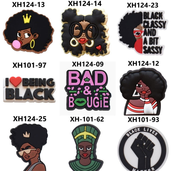 Melanin Queen Crocs Charm-01