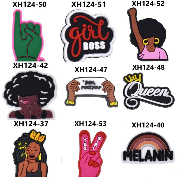Melanin Queen Crocs Charm-01