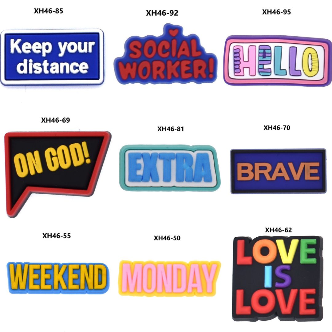 Hot Style Words Croc Charms