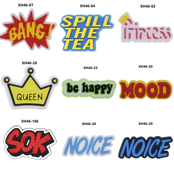 Hot Style Words Croc Charms