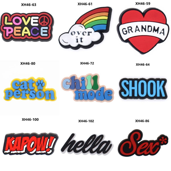 Hot Style Words Croc Charms