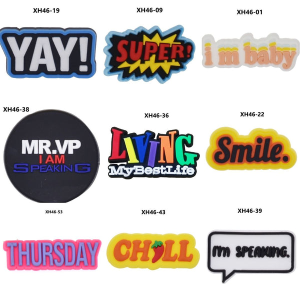 Hot Style Words Croc Charms
