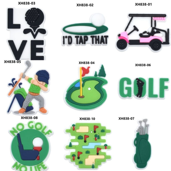 Golf Croc Charms