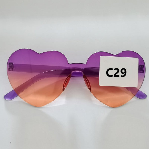 Frameless Heart Shaped Sunglasses C