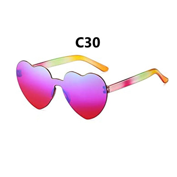 Frameless Heart Shaped Sunglasses C