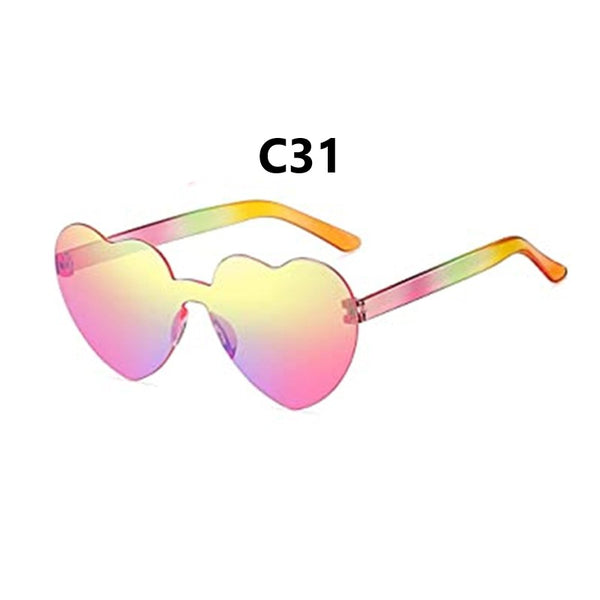 Frameless Heart Shaped Sunglasses C