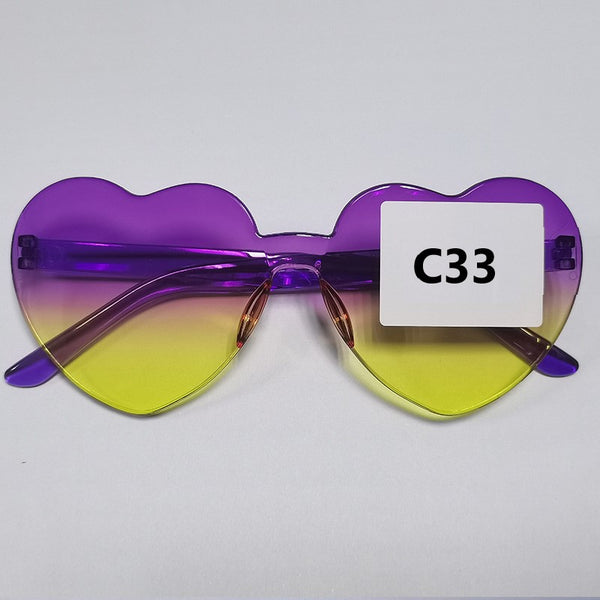 Frameless Heart Shaped Sunglasses C