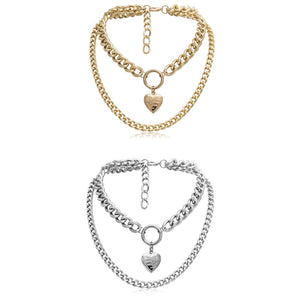 Layered Necklace With Locket XL25178