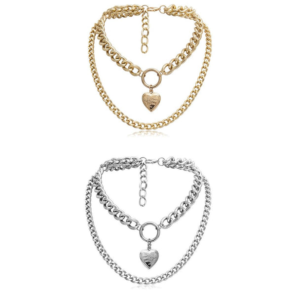 Layered Necklace With Locket XL25178
