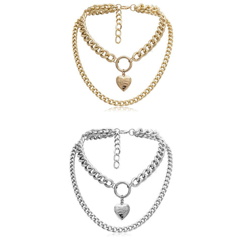 Layered Necklace With Locket XL25178