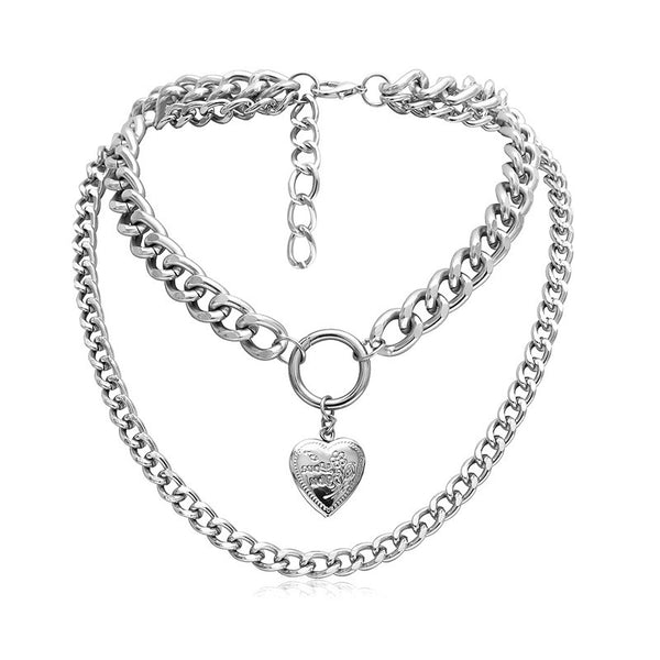 Layered Necklace With Locket XL25178