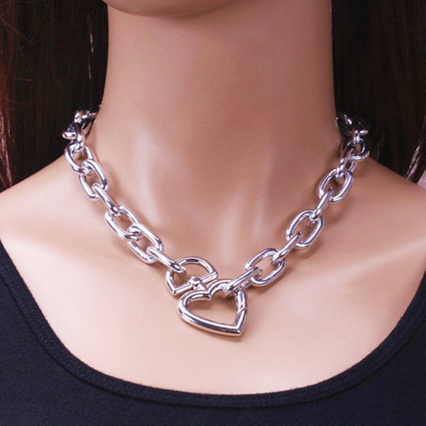 Links Necklace With Heart XL5719