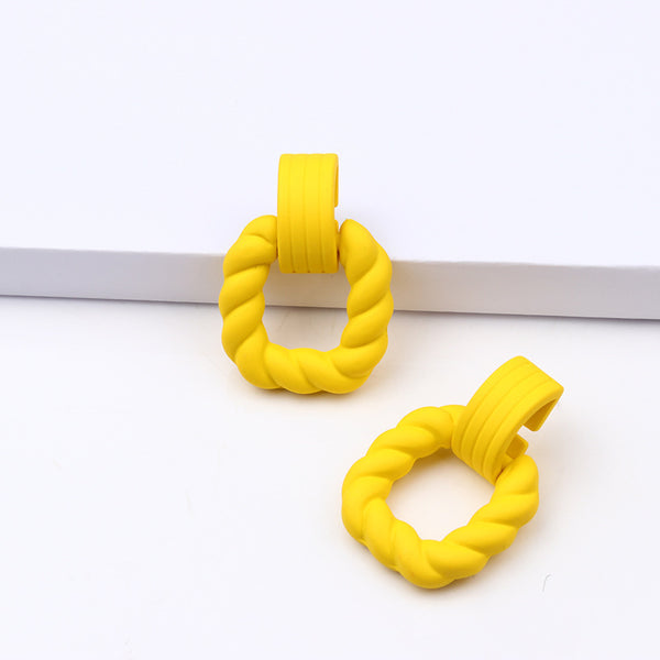 Matte Candy Colored Acrylic Earrings