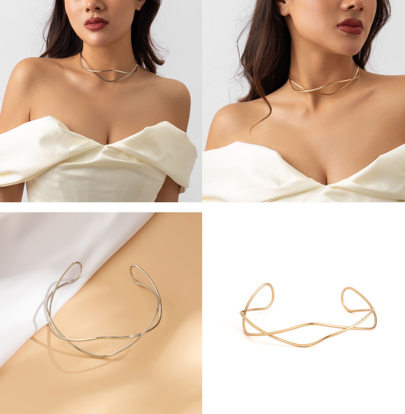 Metal Choker Necklace 5760