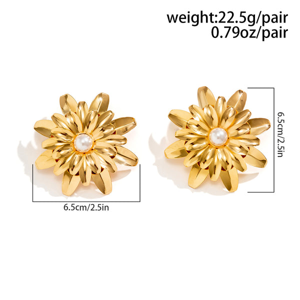 Metal Daisy Earrings 2773