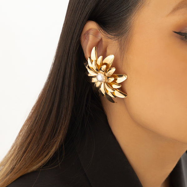 Metal Daisy Earrings 2773