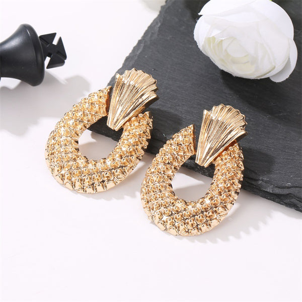 Metal Pineapple Earrings