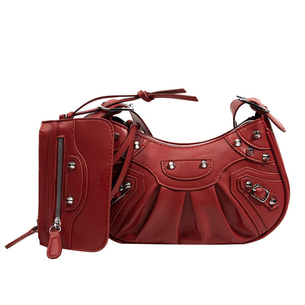 Rivet Motorcycle Shoulder Bag