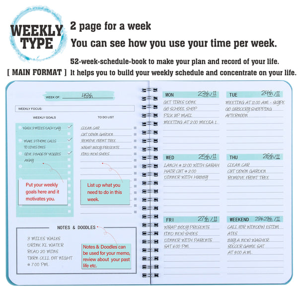Undated Weekly Planners Q046