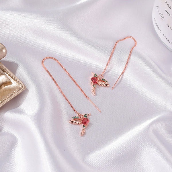 Wire Long Bird Earrings S49