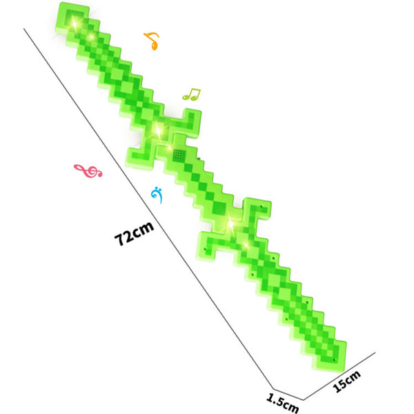 Light Up With Sound Minecraft Weapons Double-Headed Lattice Sword