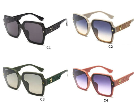 Large Frame Trendy LV Sunglasses 8052 C
