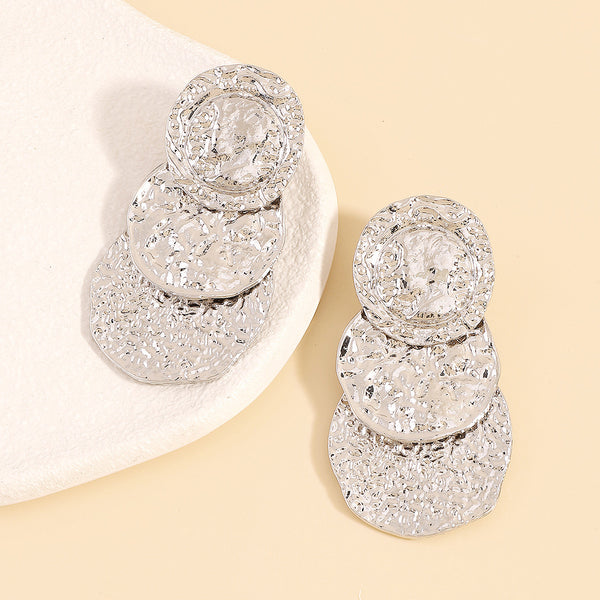 Layered Metal Earrings E11336