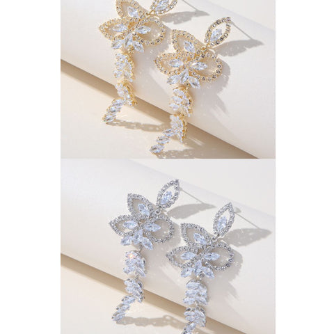 Luxury Inlaid Zircon Earrings N99-Z