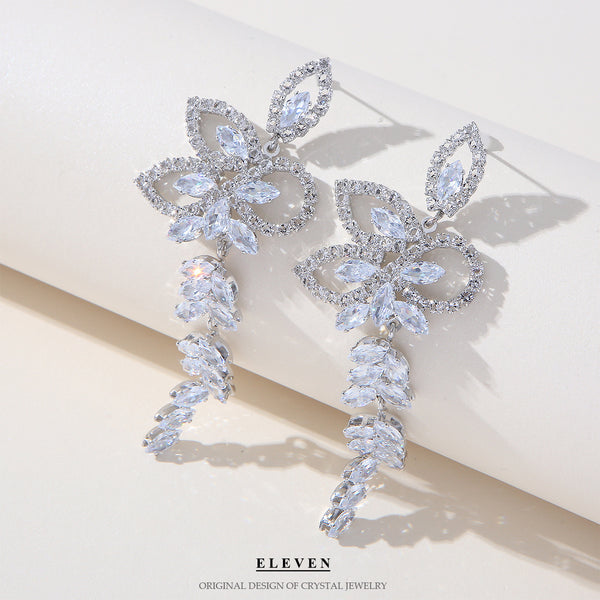 Luxury Inlaid Zircon Earrings N99-Z