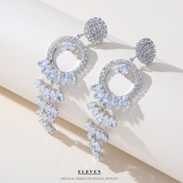Luxury Inlaid Zircon Earrings N99-Z
