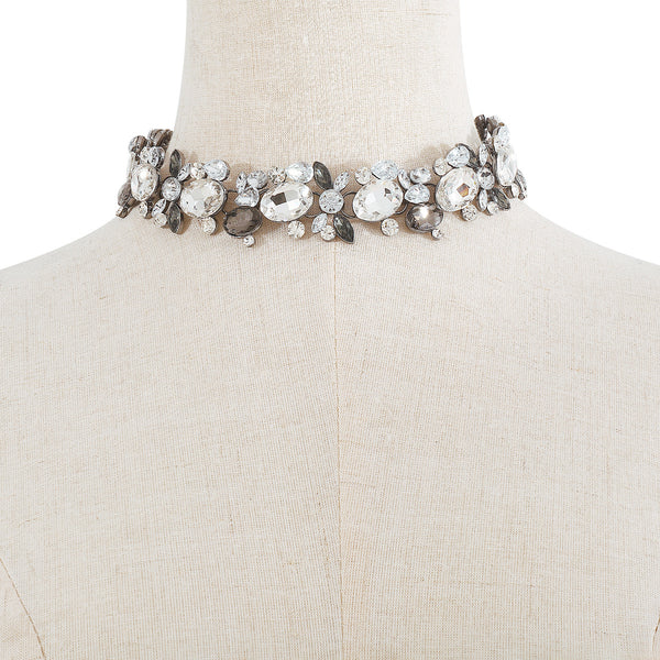 Retro Color Diamond Necklace & Earrings