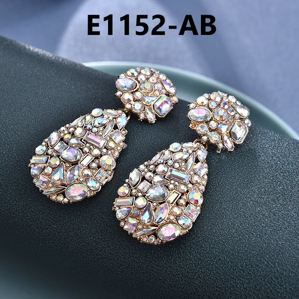 Rhinestone One Drop Earrings