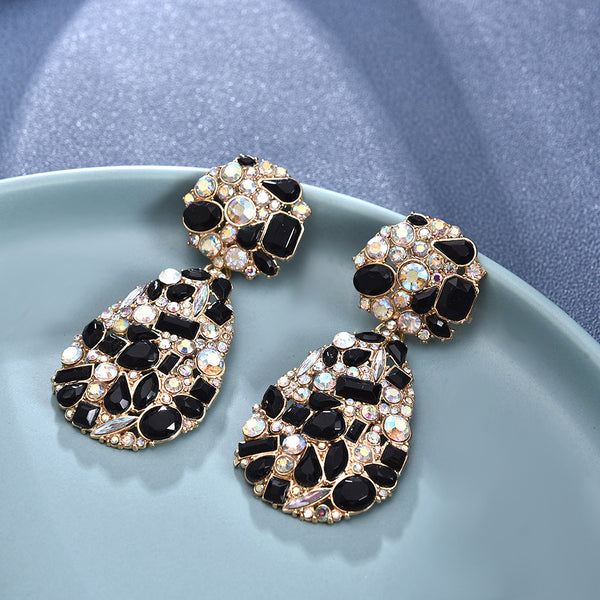 Rhinestone One Drop Earrings