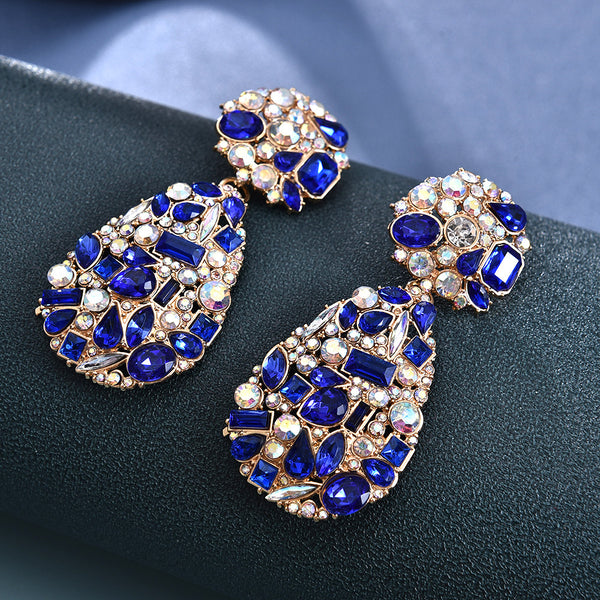Rhinestone One Drop Earrings