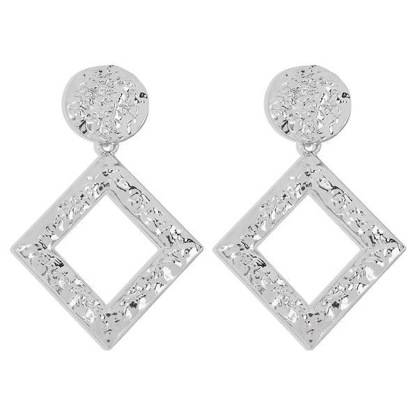 Square Geometric Texture Earrings