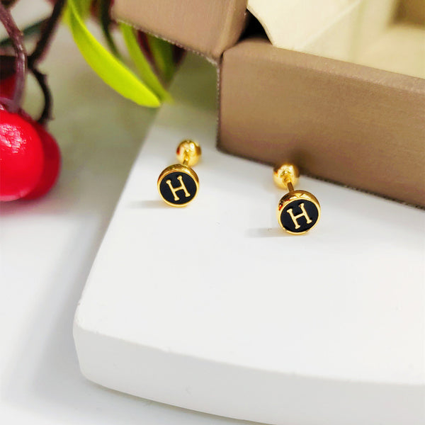 Titanium Steel H Earrings