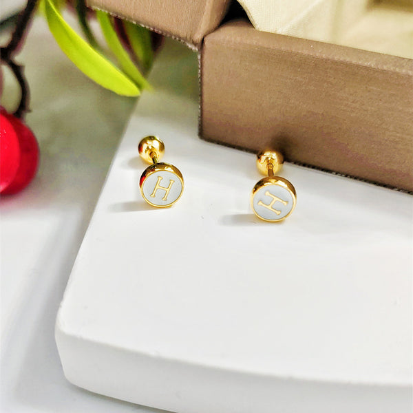 Titanium Steel H Earrings