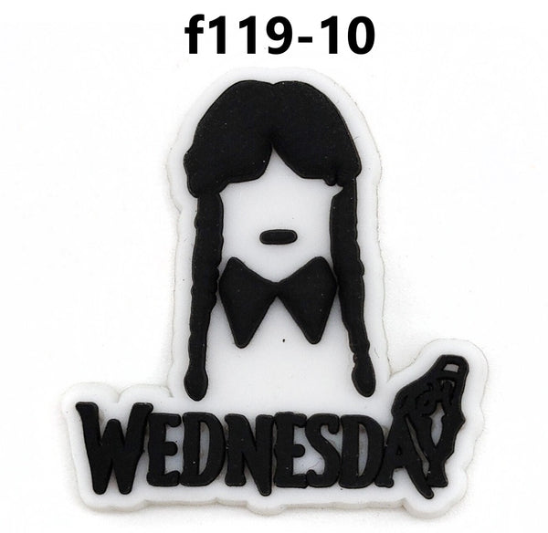 Wednesday Adams Croc Charms F119