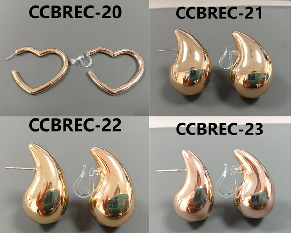 C Shaped Clip On Earrings