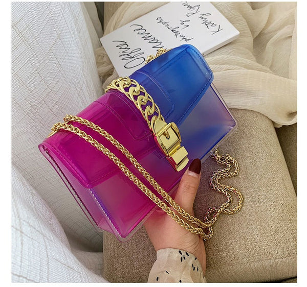 Jelly Gradient Buckle Lock Sidebag