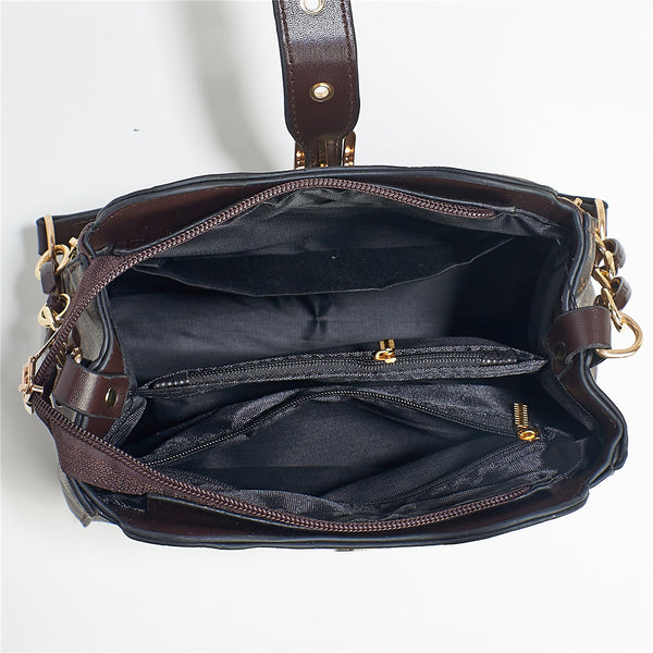 Buckle Bucket Crossbody Messenger Bag