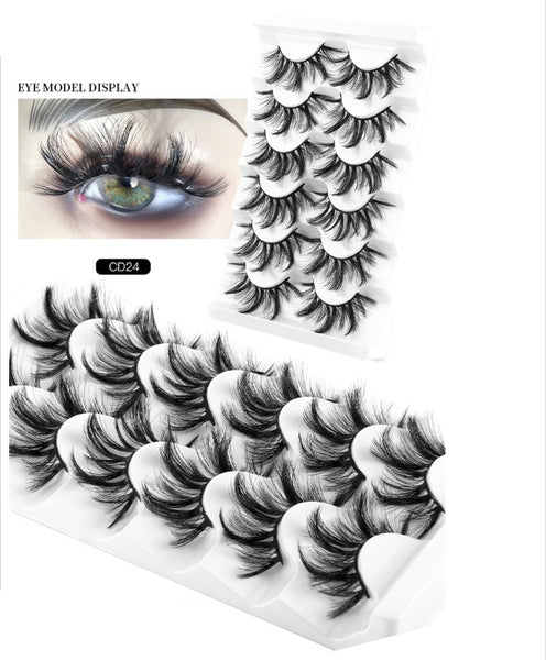 8D Thick Mink Hair False Eyelashes 6 Pairs Pack