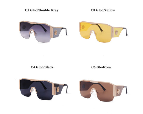 Large Frame Head Logo Sunglasses